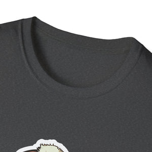 Cute Winter Squirrel T-Shirt — Cartoon Squirrel Wearing Knit Hat and Acorn