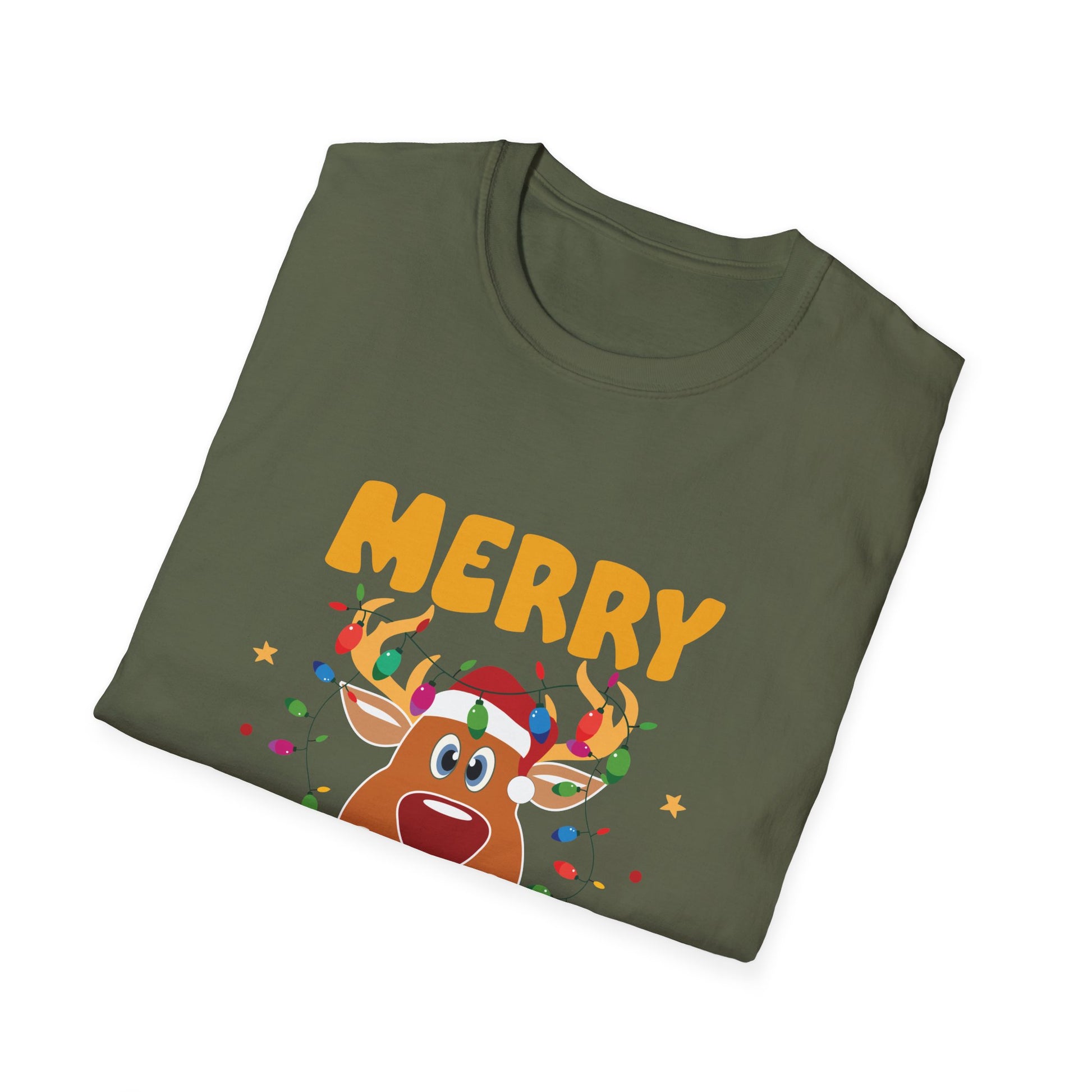 Christmas Reindeer T-Shirt — Merry Christmas Cute Holiday Tee