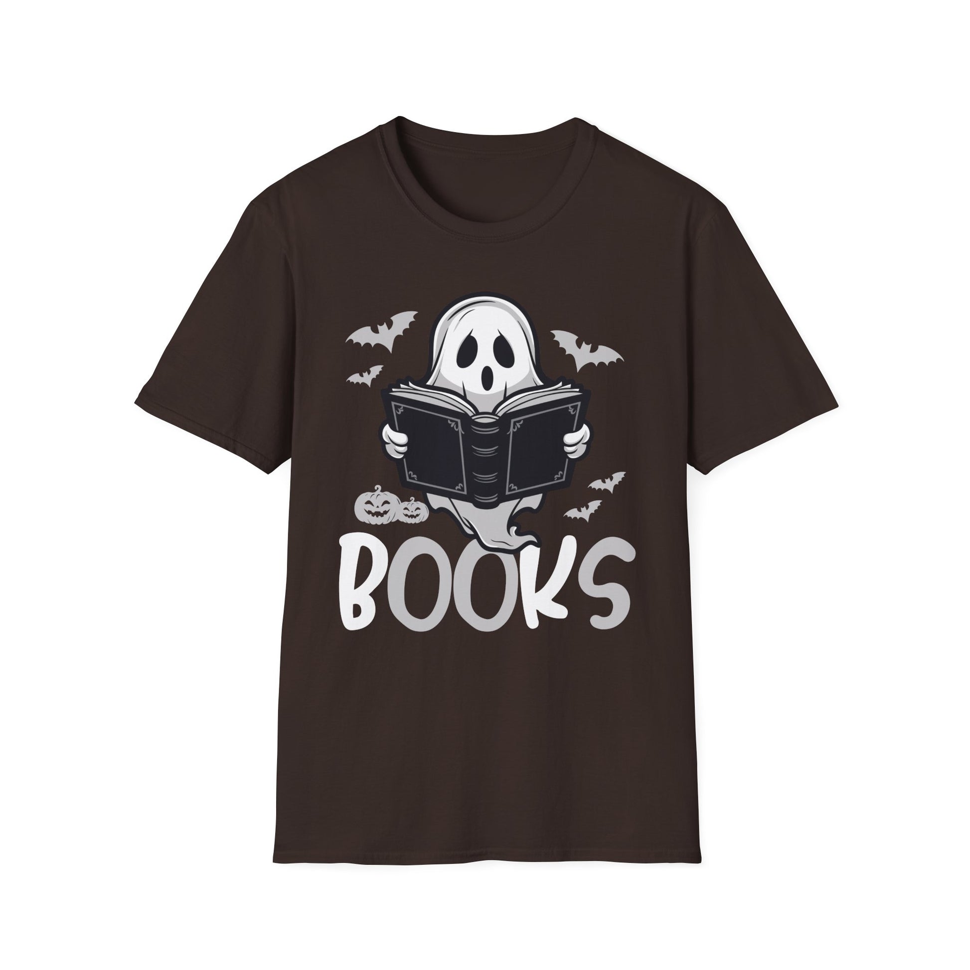 Halloween Ghost Reading 'Books' T-Shirt
