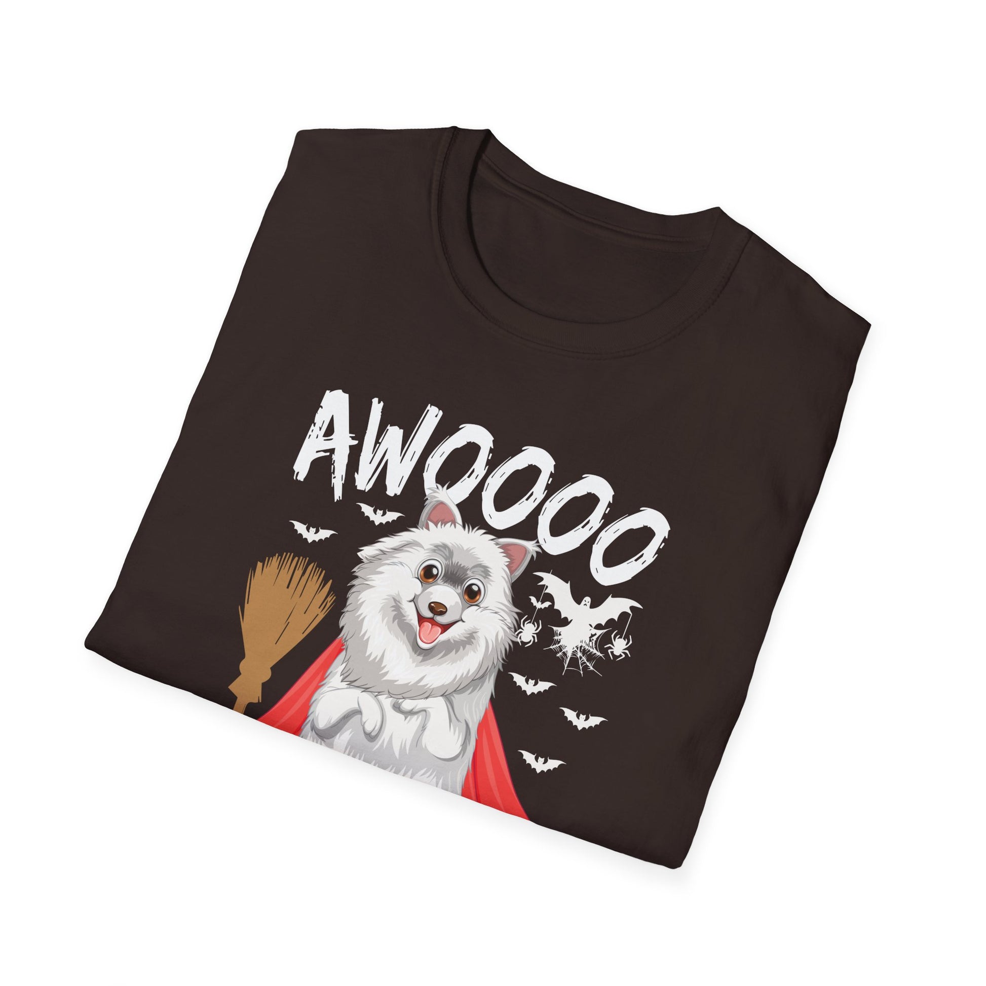 Halloween Pomeranian Tee — "AWOOOO" Cute Dog Vampire Costume T-Shirt