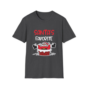Santa's Favorite T-Shirt — Funny Christmas Tee with Santa in Chimney