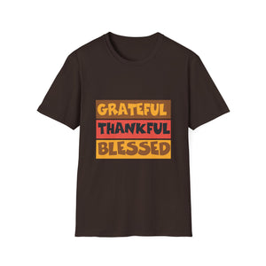 Grateful Thankful Blessed Unisex Softstyle T-Shirt