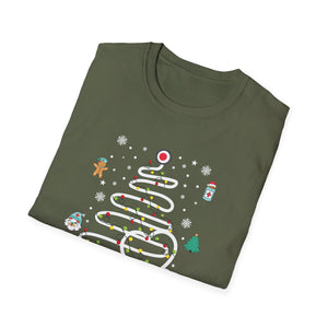 Nurse Christmas T-Shirt — Festive Holiday Tree & Medical Icons Tee