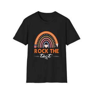 Rock the Test T-Shirt – Rainbow Teacher Appreciation / Test Day Motivational Tee