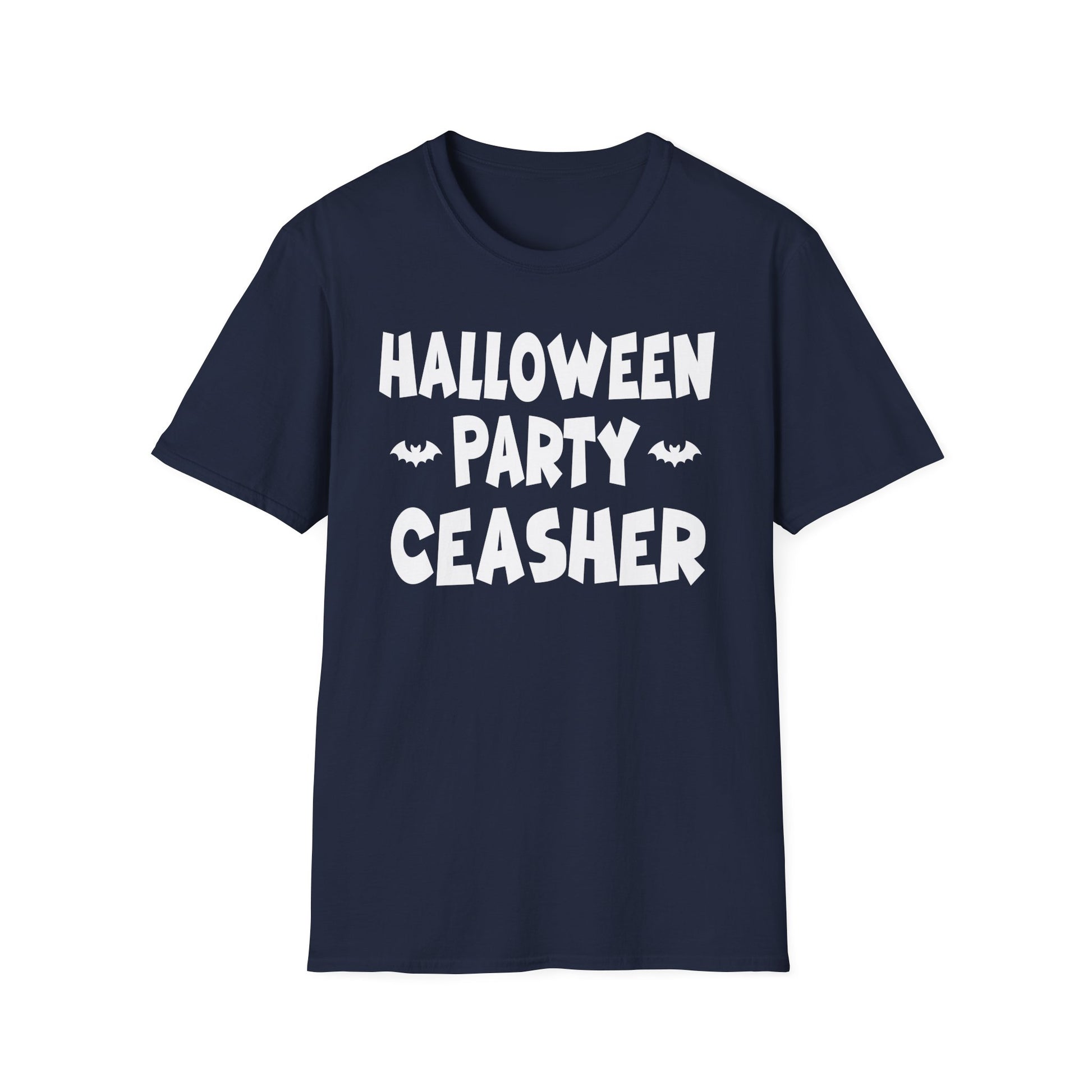Halloween Party Ceasher T-Shirt — Funny Spooky Halloween Tee with Bats