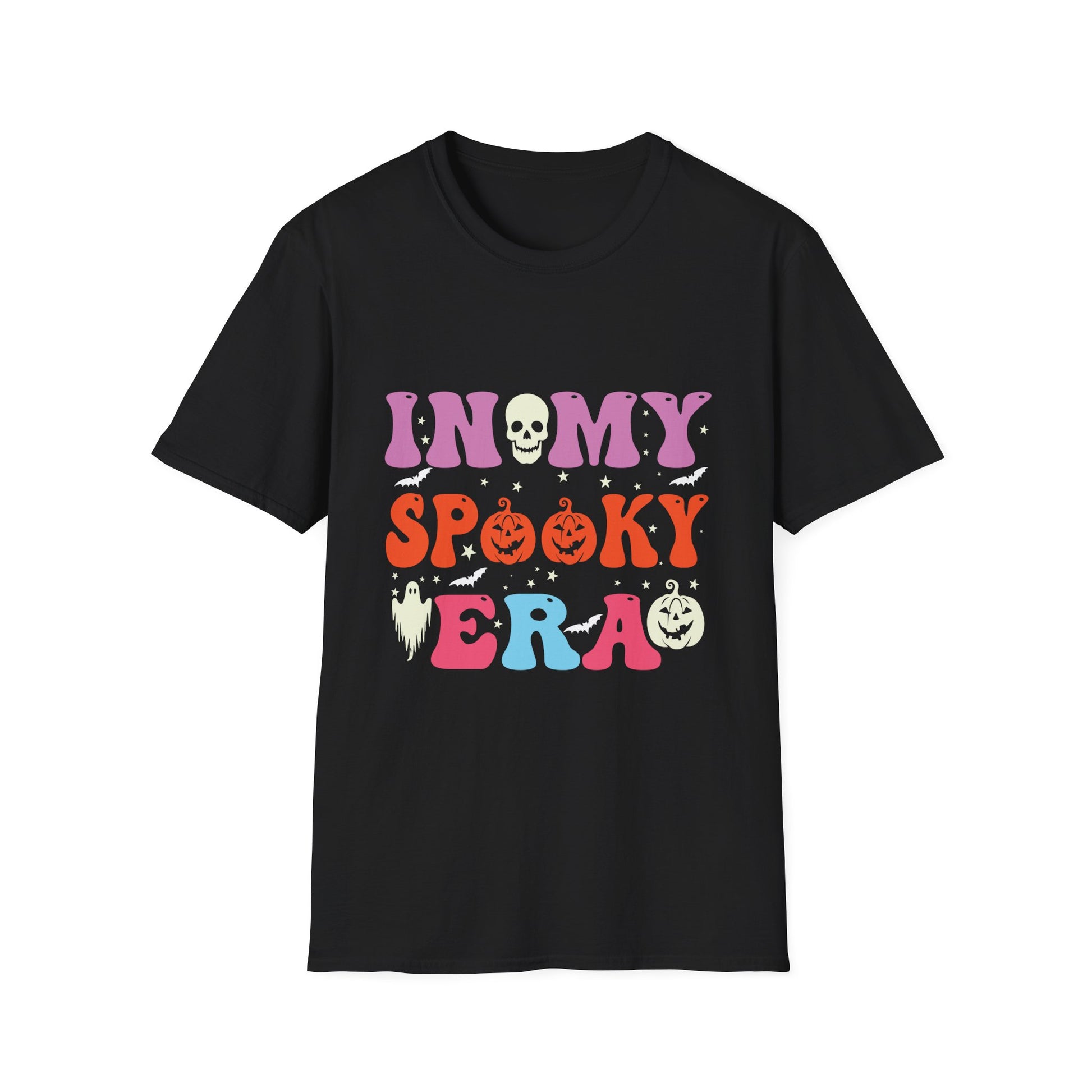 Halloween In My Spooky Era Halloween Ghost Groovy Halloween T-Shirt Unisex Softstyle T-Shirt