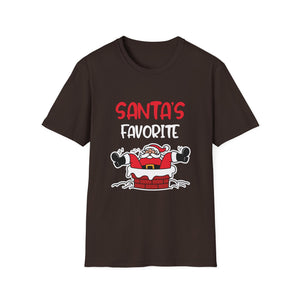 Santa's Favorite T-Shirt — Funny Christmas Tee with Santa in Chimney