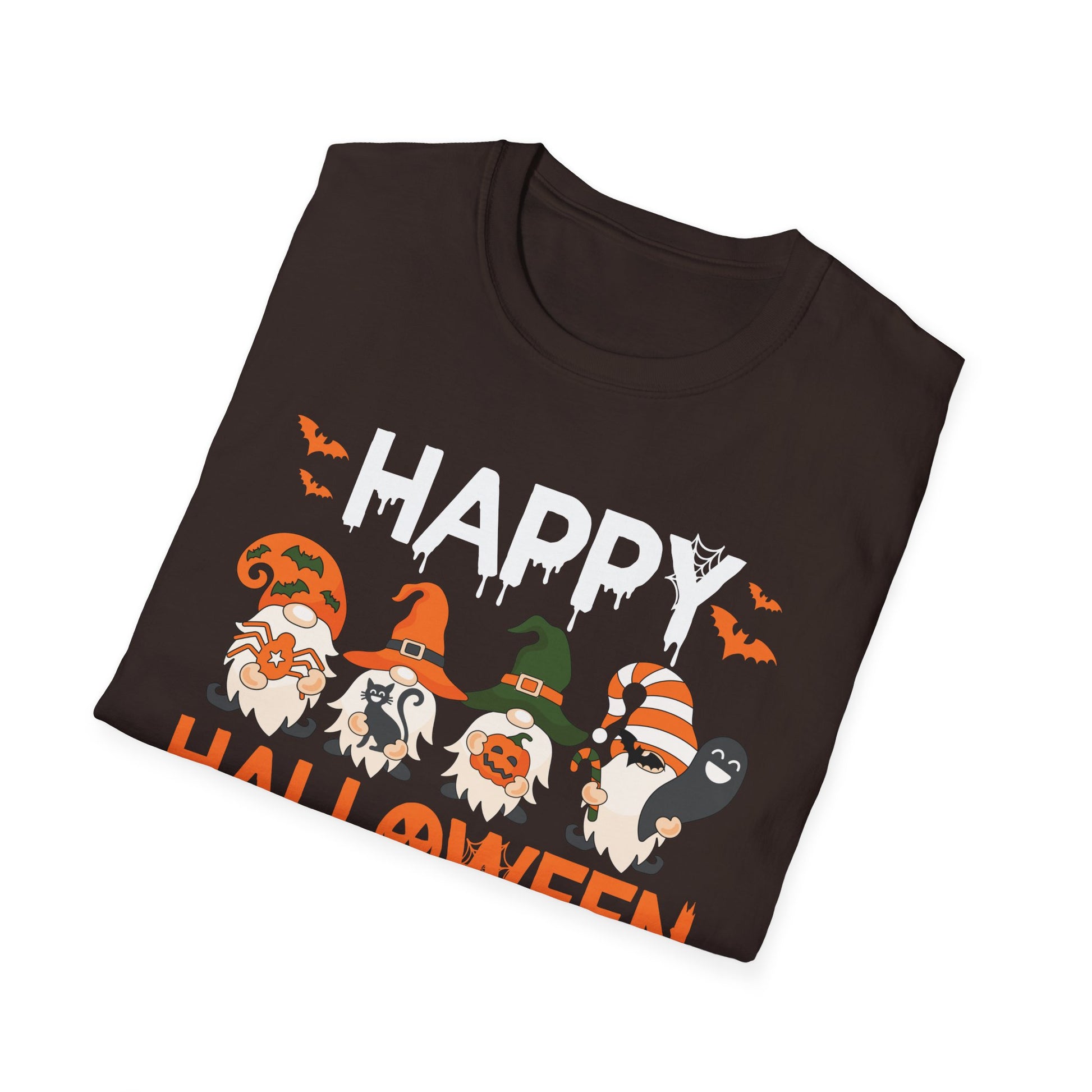 Happy Halloween Gnome T-Shirt — Cute Spooky Pumpkin & Witch Gnomes Tee