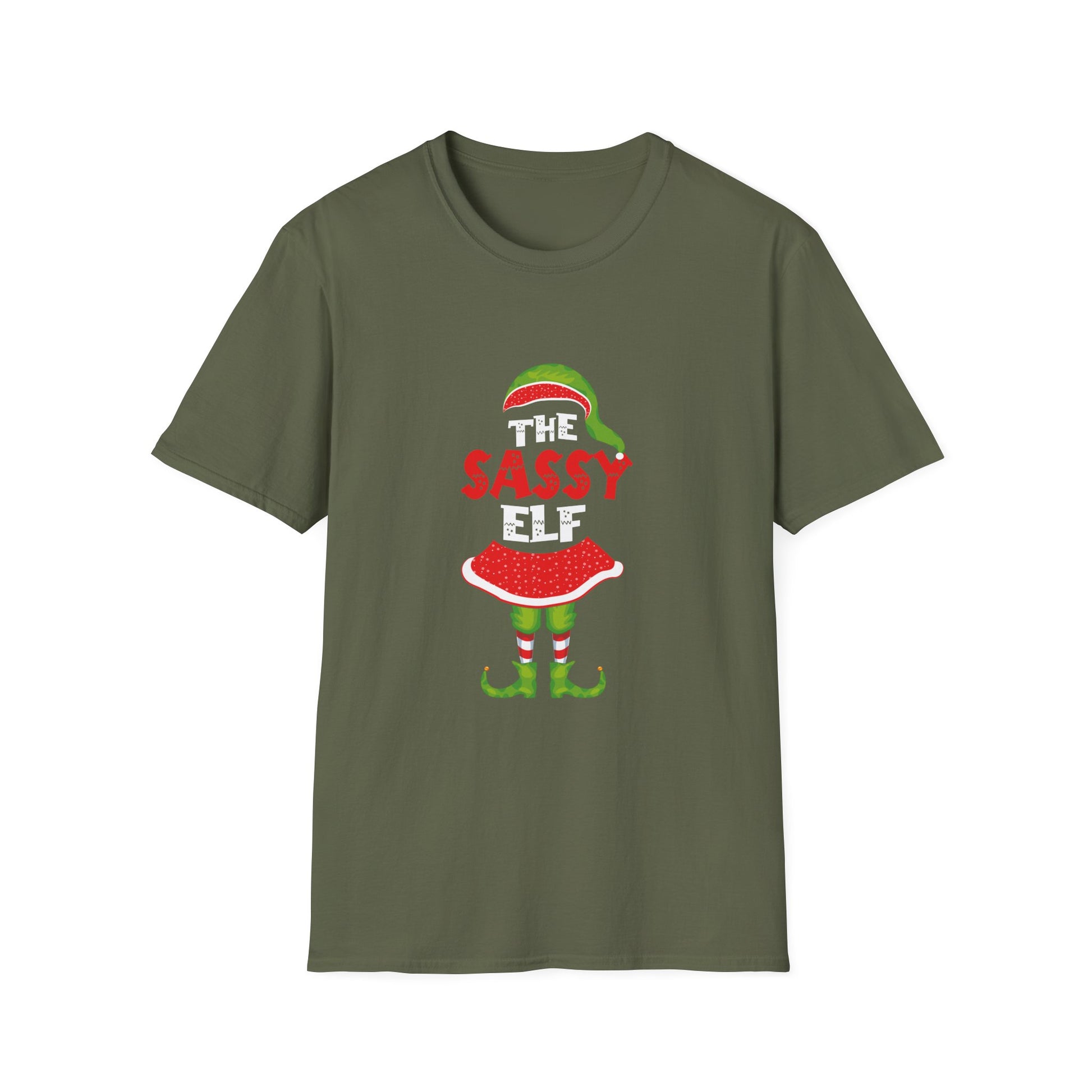 Xmas Family Matching Women Girls Mom The Sassy Elf Christmas Unisex T-Shirt