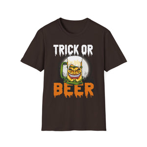 Funny Halloween Zombie Beer Funny Trick or Beer Halloween  Unisex Softstyle T-Shirt