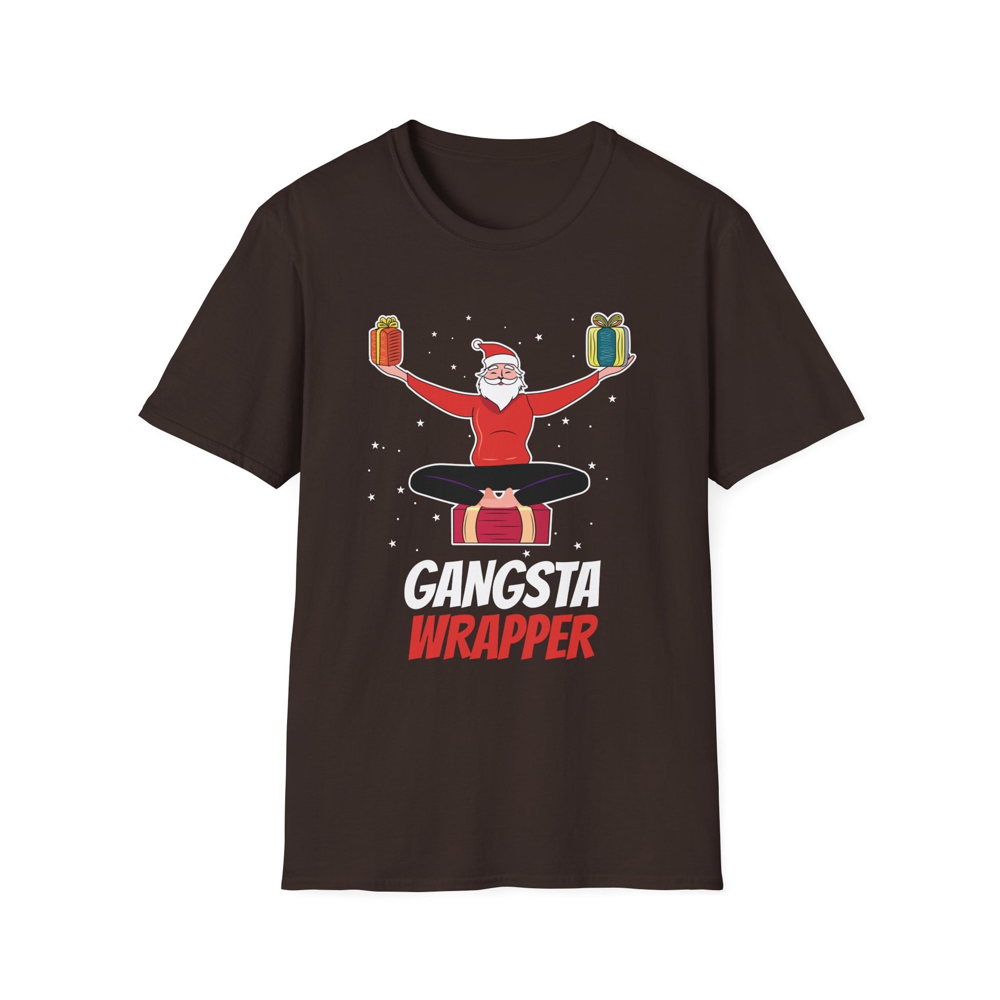 Funny Christmas Pajama Gangsta Wrapper Christmas Unisex Softstyle T-Shirt