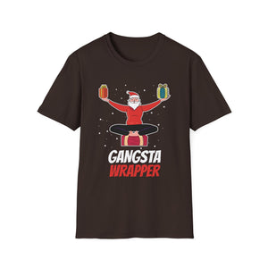 Funny Christmas Pajama Gangsta Wrapper Christmas Unisex Softstyle T-Shirt
