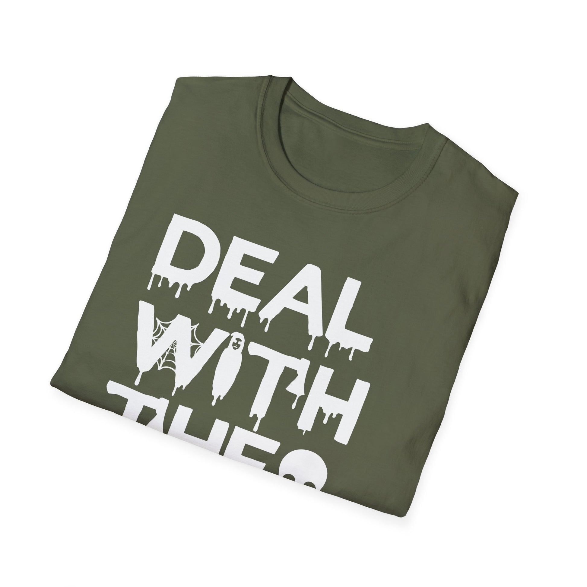 T-Shirt — “Deal With The Devil” Halloween Graphic Tee