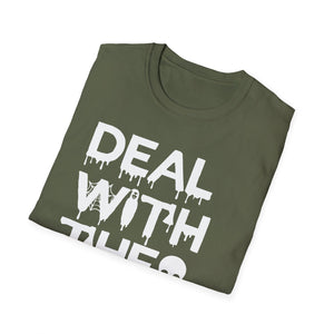 T-Shirt — “Deal With The Devil” Halloween Graphic Tee