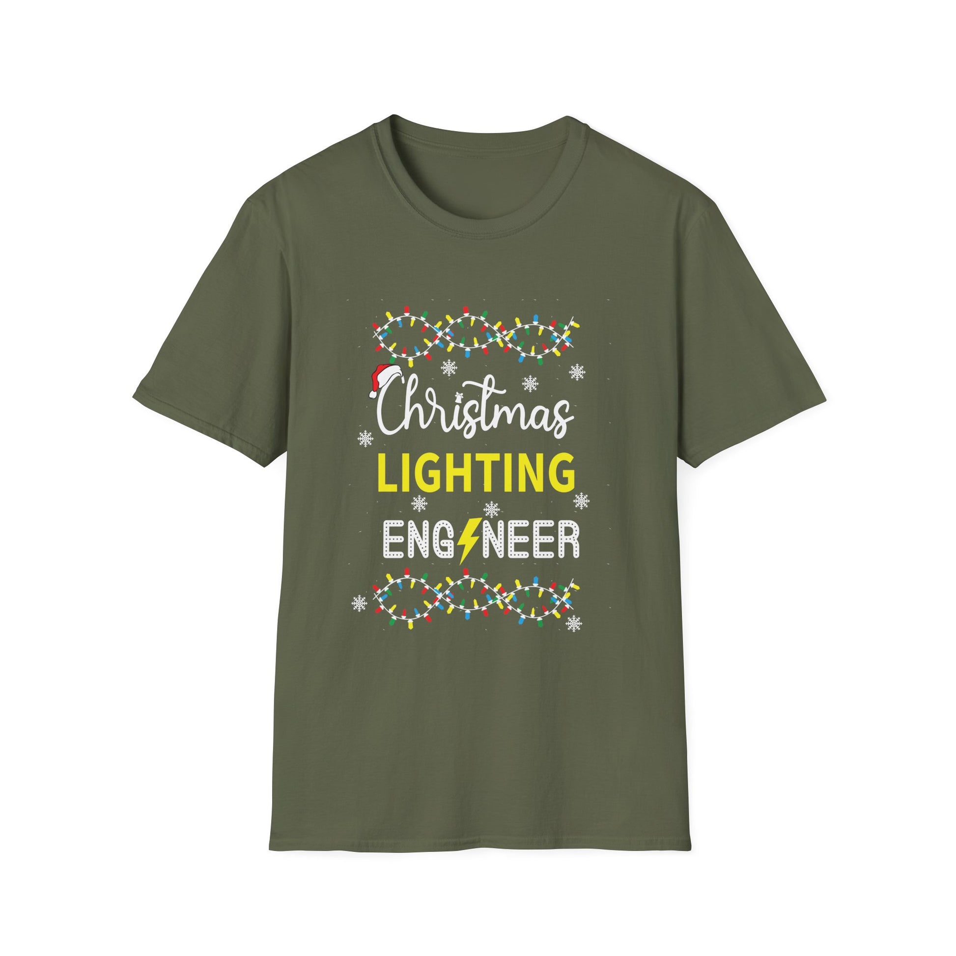 Christmas Lighting Engineer T‑Shirt — Funny Holiday Lights Electrician Tee