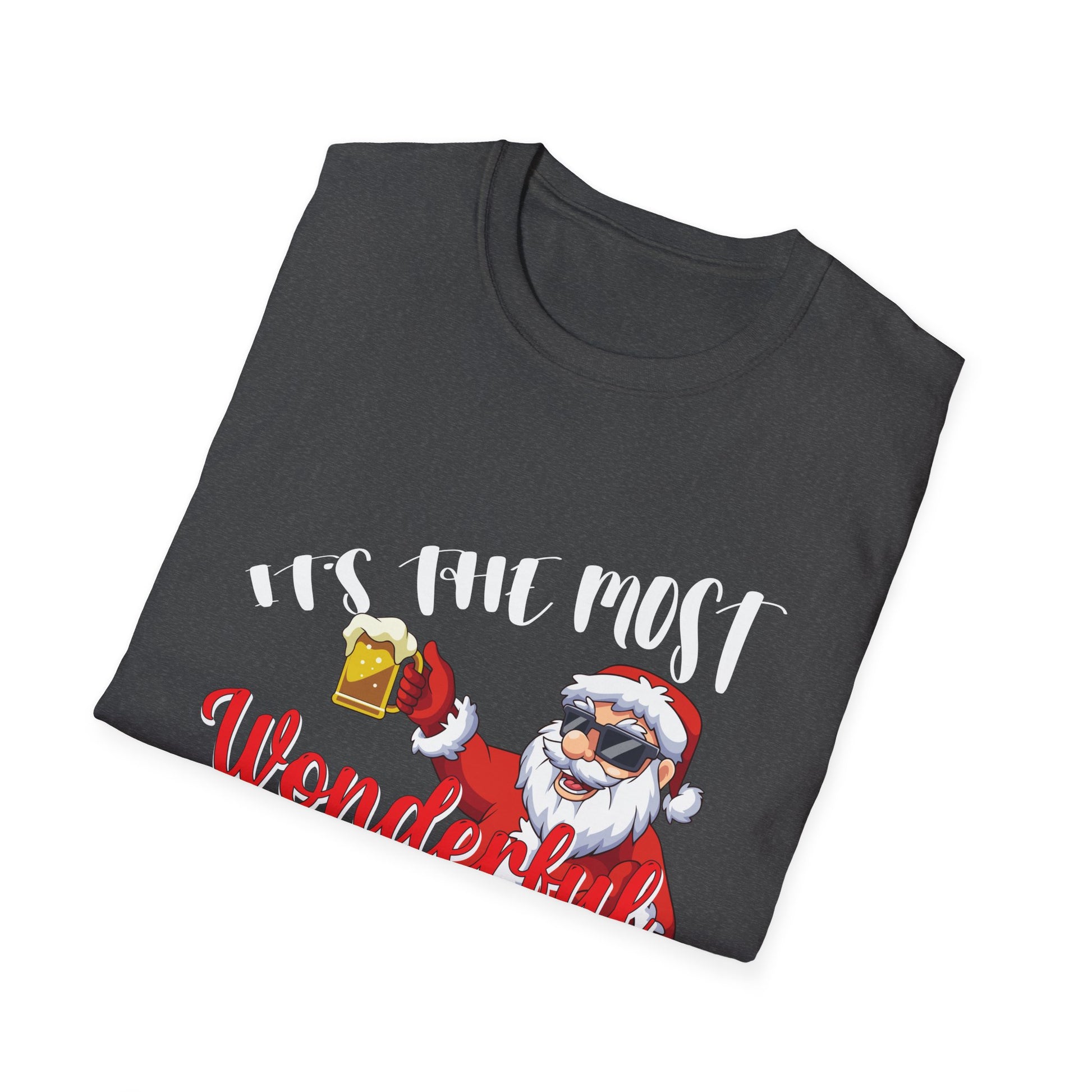Christmas Beer T-Shirt – "It's the Most Wonderful Time for a Beer" Santa Tee