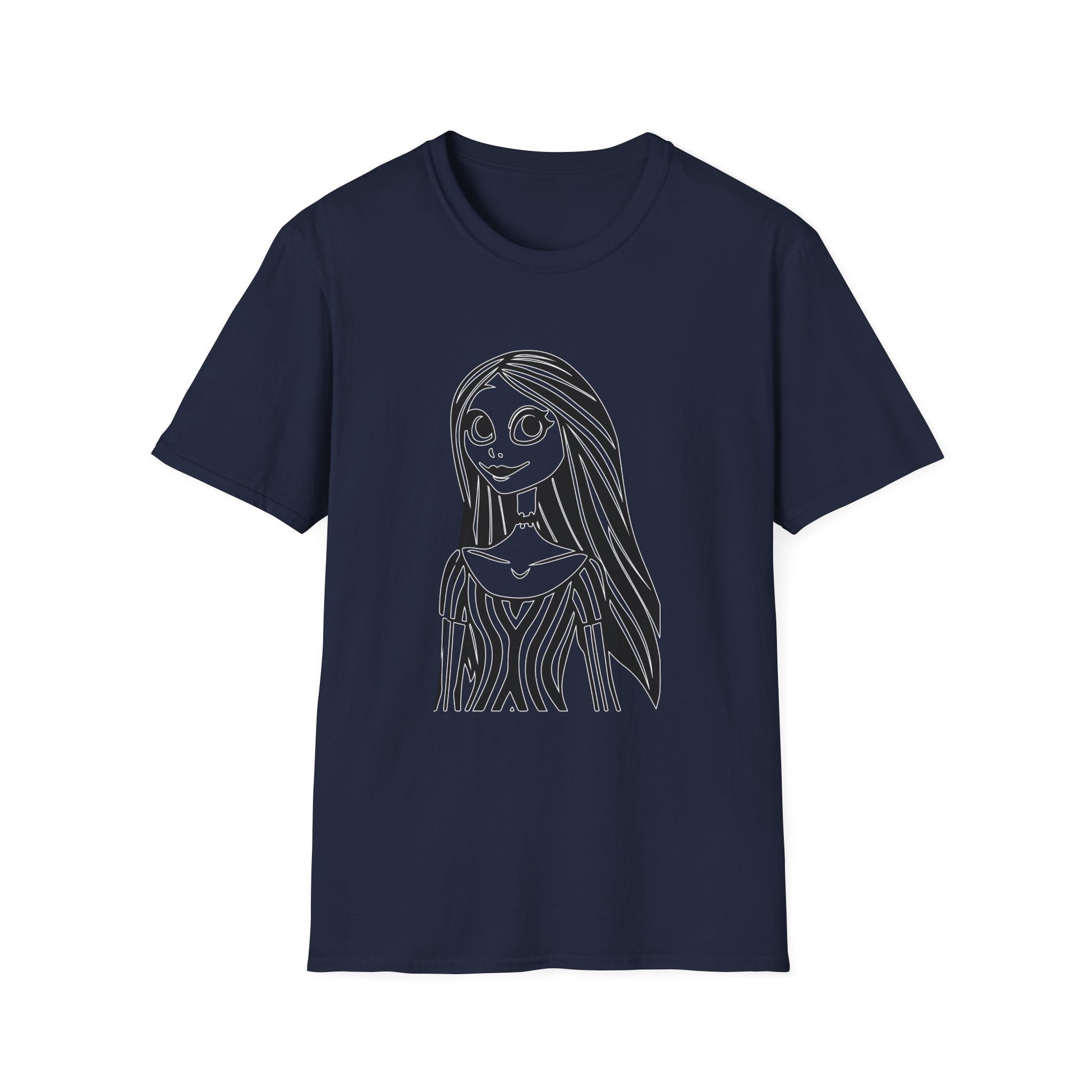 Gothic Line Art Girl T-Shirt
