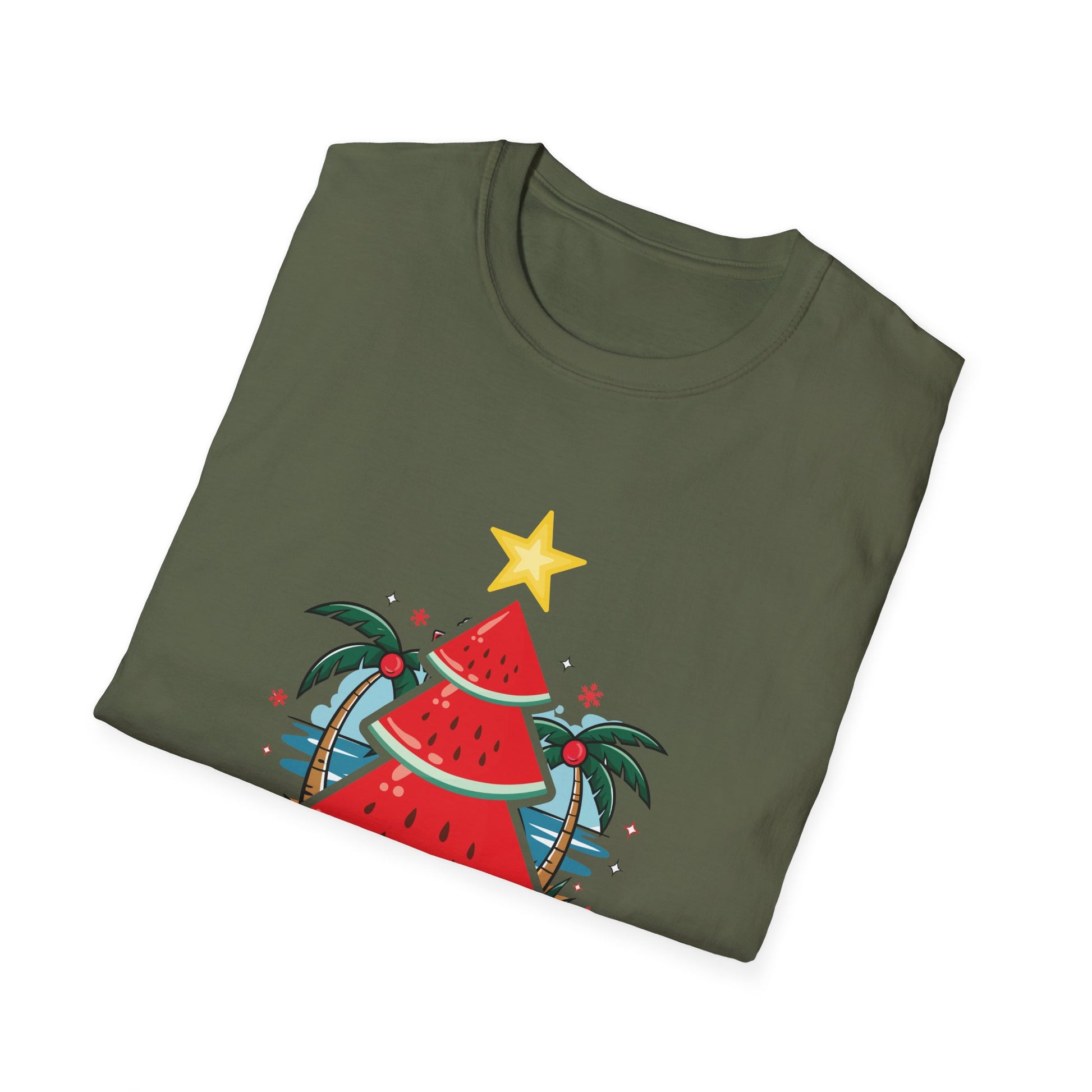 Christmas in July T‑Shirt — Watermelon Tree Summer Holiday Tee