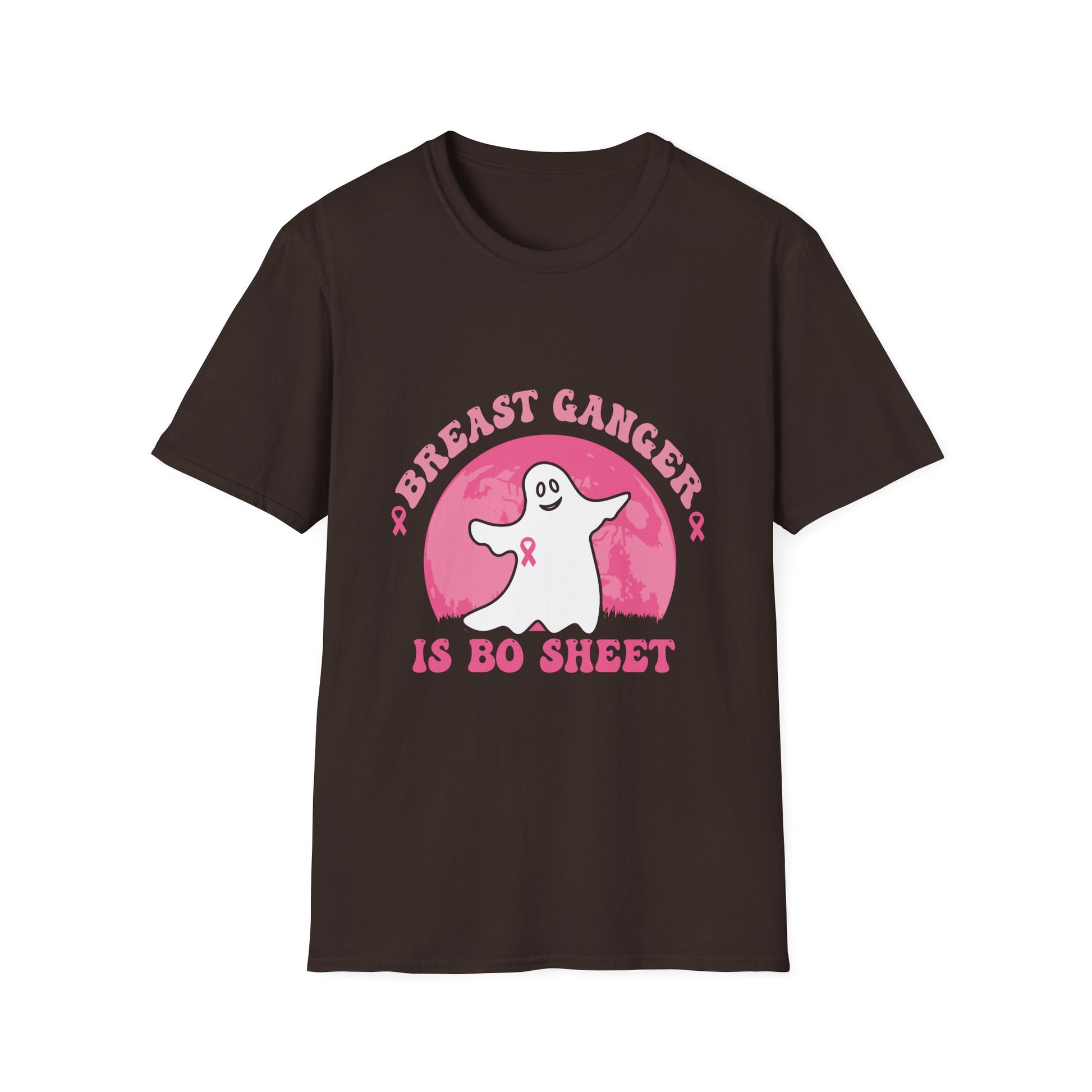 Breast Cancer Is Bo Sheet Ghost T-Shirt — Pink Ribbon Awareness Tee
