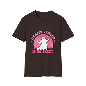 Breast Cancer Is Bo Sheet Ghost T-Shirt — Pink Ribbon Awareness Tee