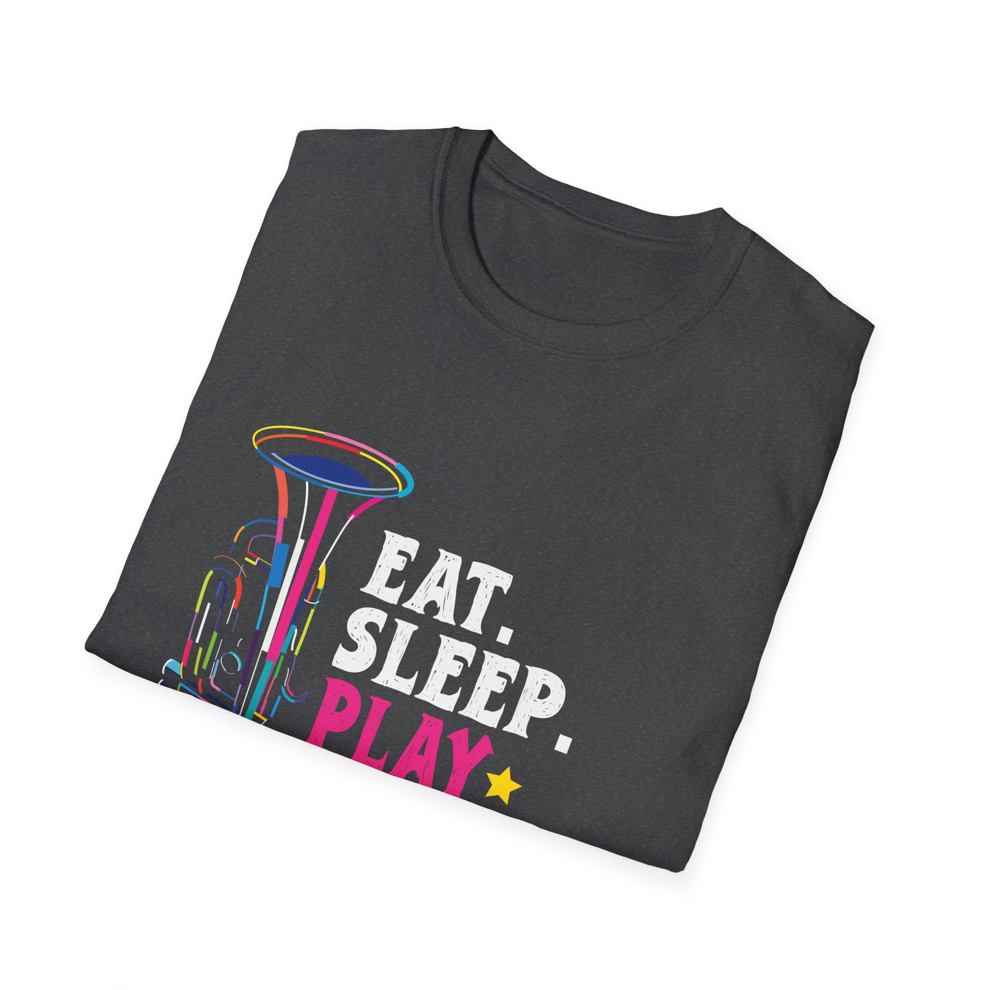 Cool Trumpet Art Silhouette Funny Brass Slogan Unisex T-Shirt