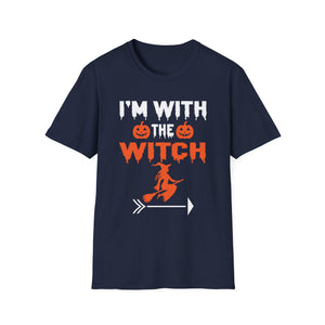 I'm With The Witch T-Shirt — Halloween Witch Arrow Graphic Tee