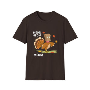 Thanksgiving Cat Turkey Tee - Unisex Softstyle T-Shirt