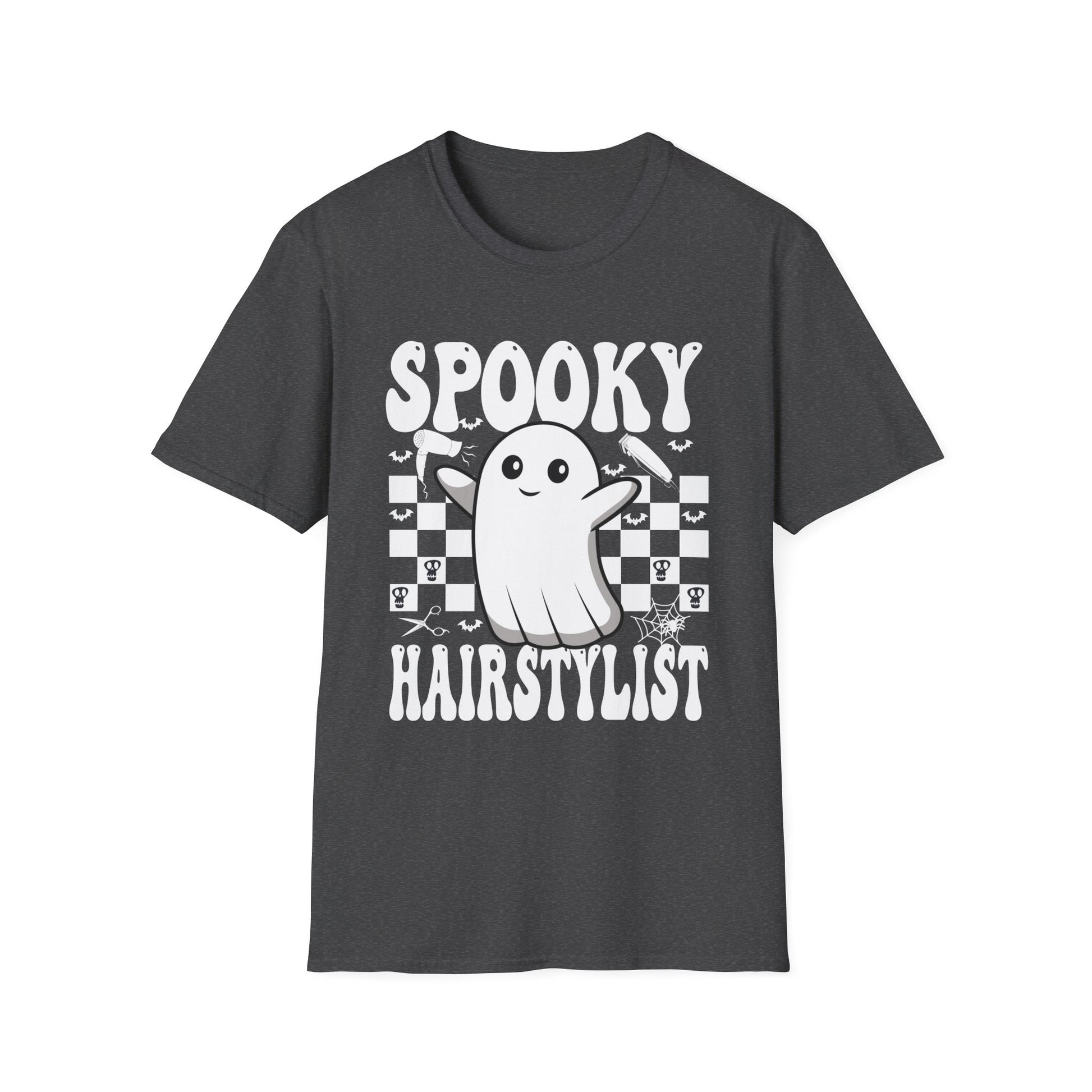 Spooky Hairstylist T-Shirt — Cute Ghost Hairdresser Halloween Tee