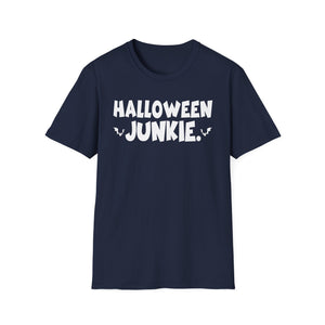 Halloween Junkie T-Shirt — Funny Halloween Tee with Bats