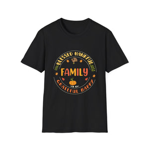 Thankful Family Thanksgiving T-Shirt — Blessed Grateful Happy Fall Design