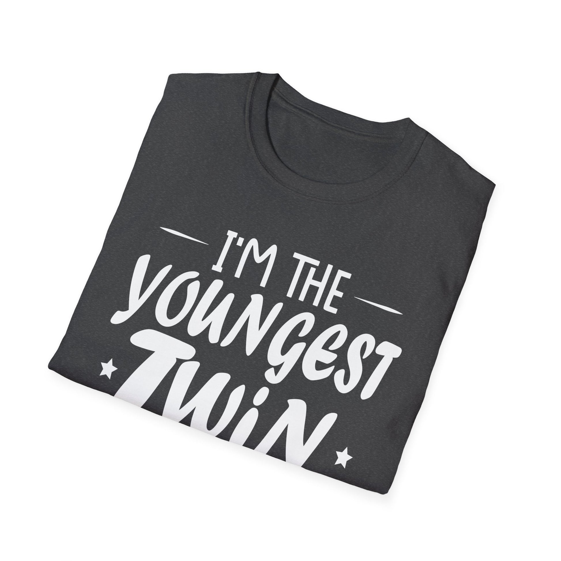 Twins Shirts Birthday Funny Siblings Youngest Twin  Unisex T-Shirt