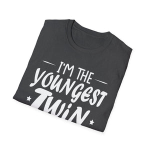 Twins Shirts Birthday Funny Siblings Youngest Twin  Unisex T-Shirt