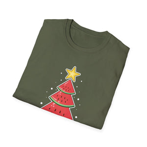 Christmas In July Watermelon Christmas Tree Unisex T-Shirt