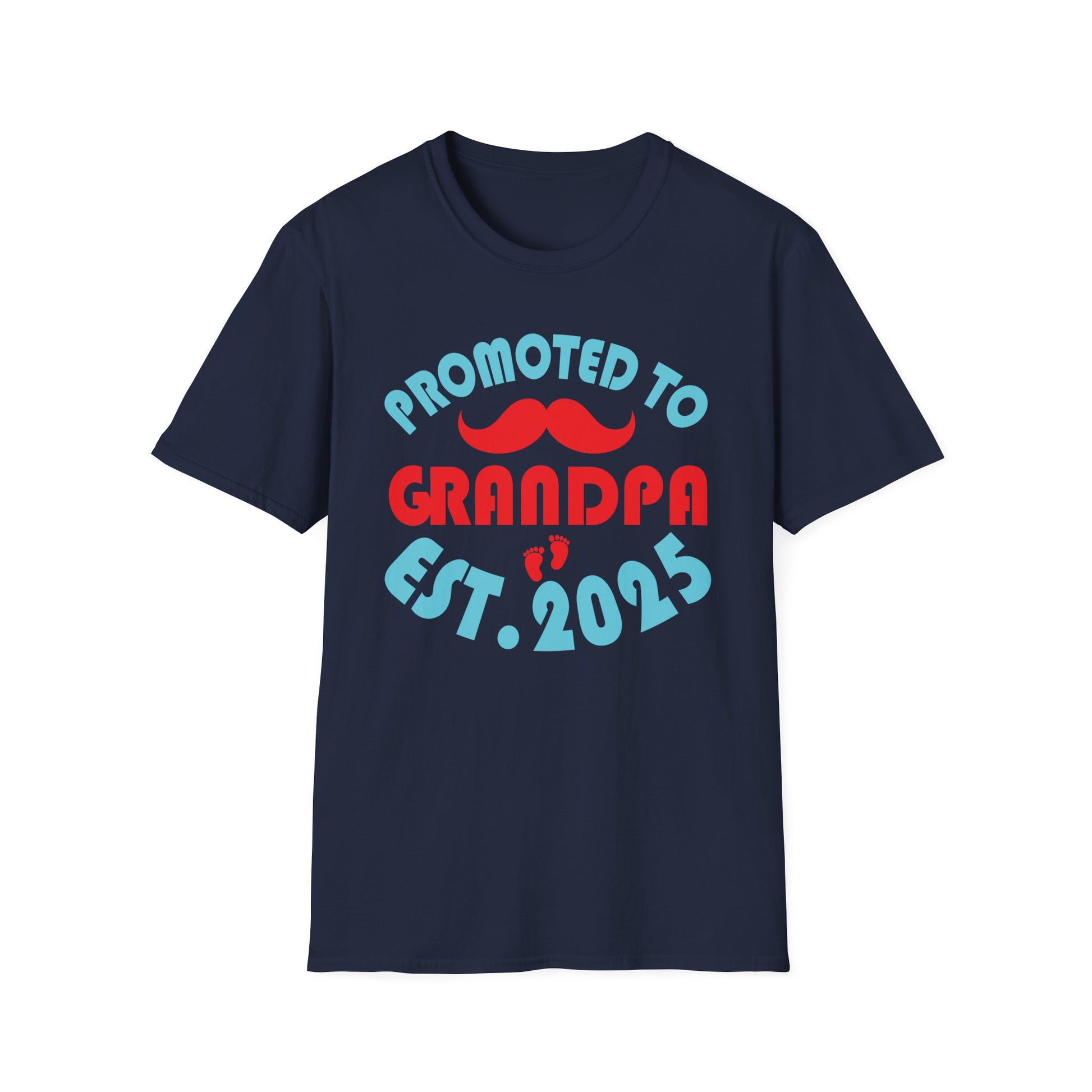 Promoted to Grandpa Est. 2025 T-Shirt — New Grandpa Announcement Tee