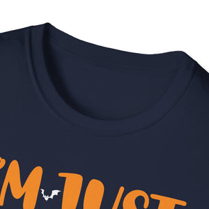Funny Halloween Costume I'm Just Here for The Boos T-Shirt Unisex Softstyle T-Shirt