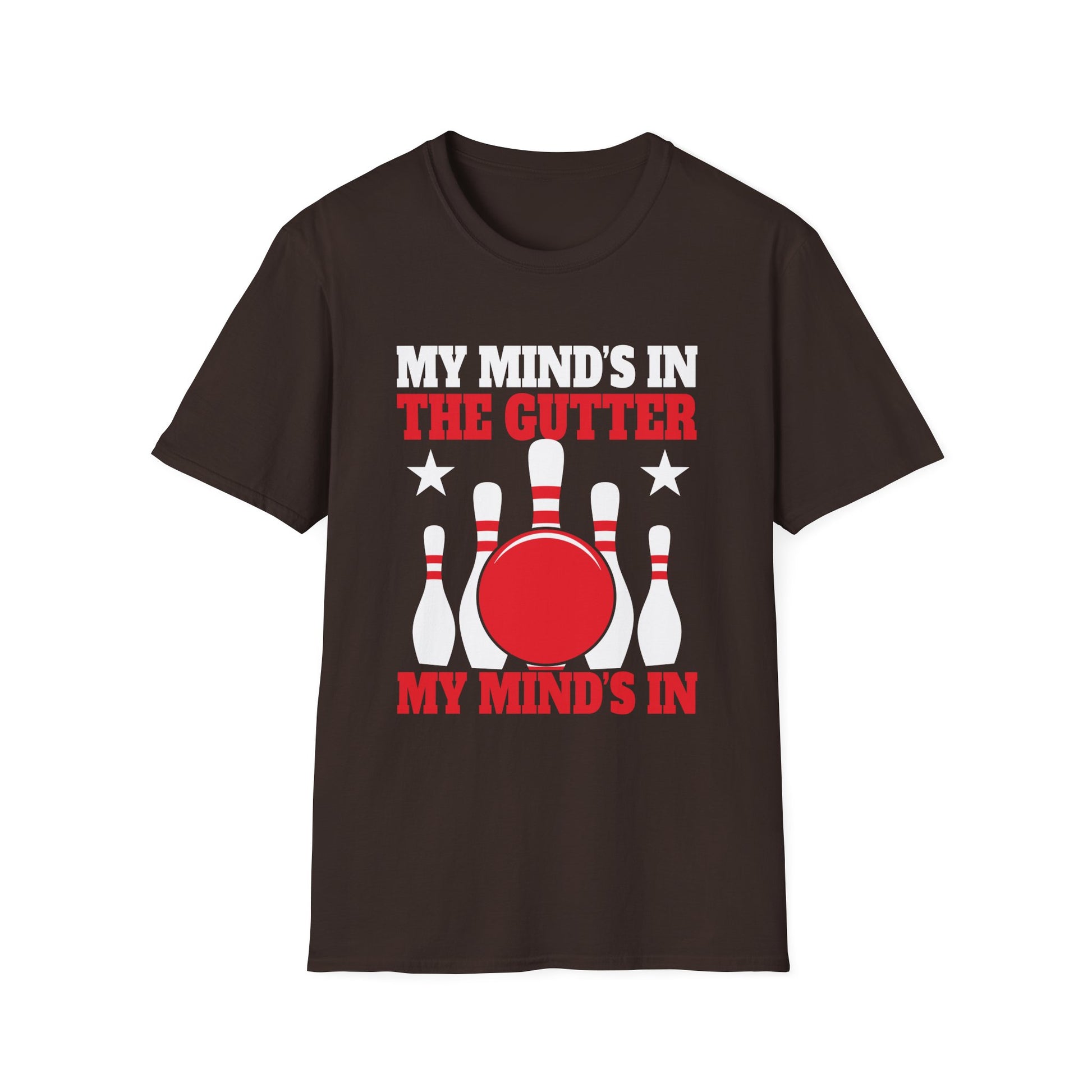 Bowling T‑Shirt — "My Mind's in the Gutter" Funny Bowling Shirt