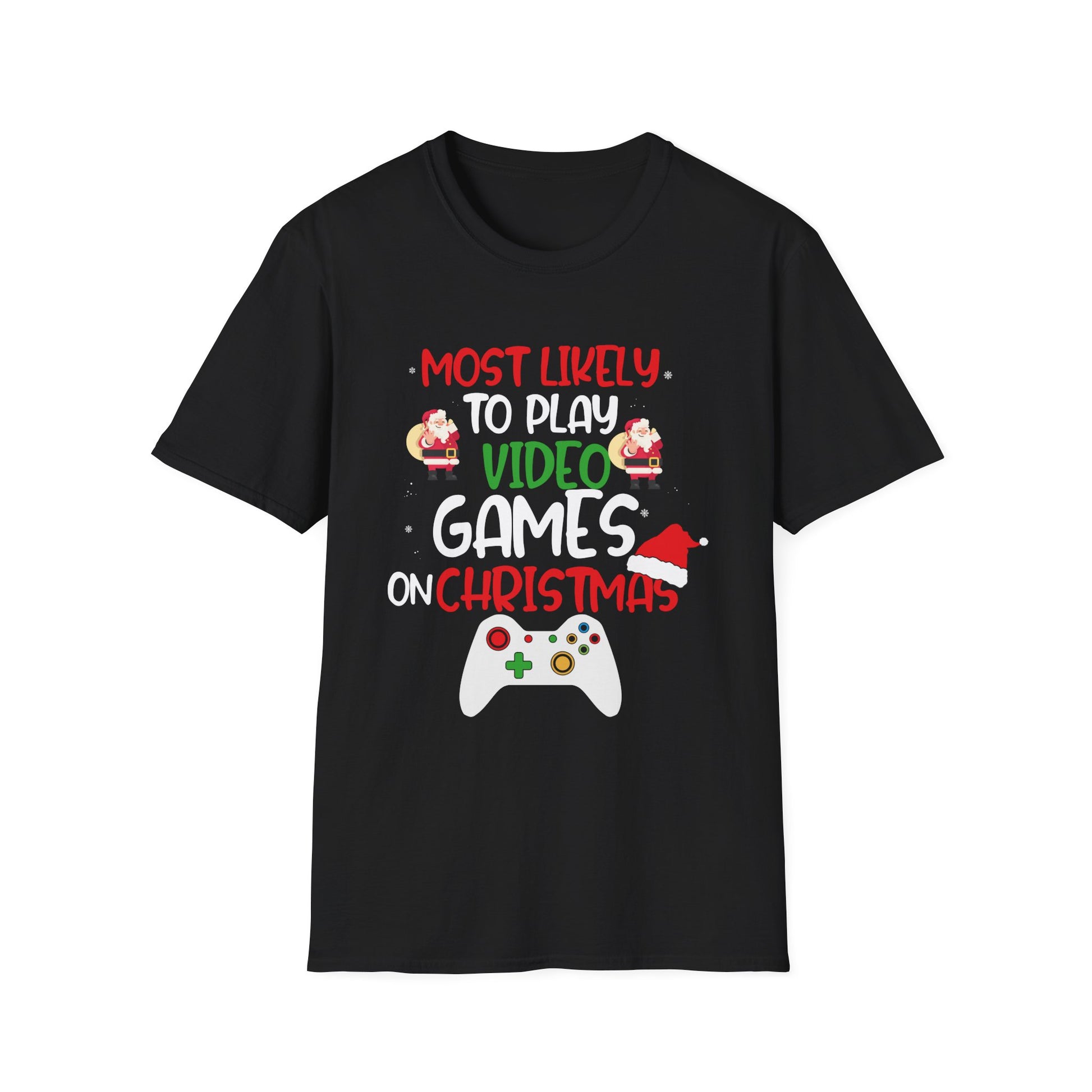 Most Likely To Play Video Game Family Matching Christmas Unisex T-Shirt