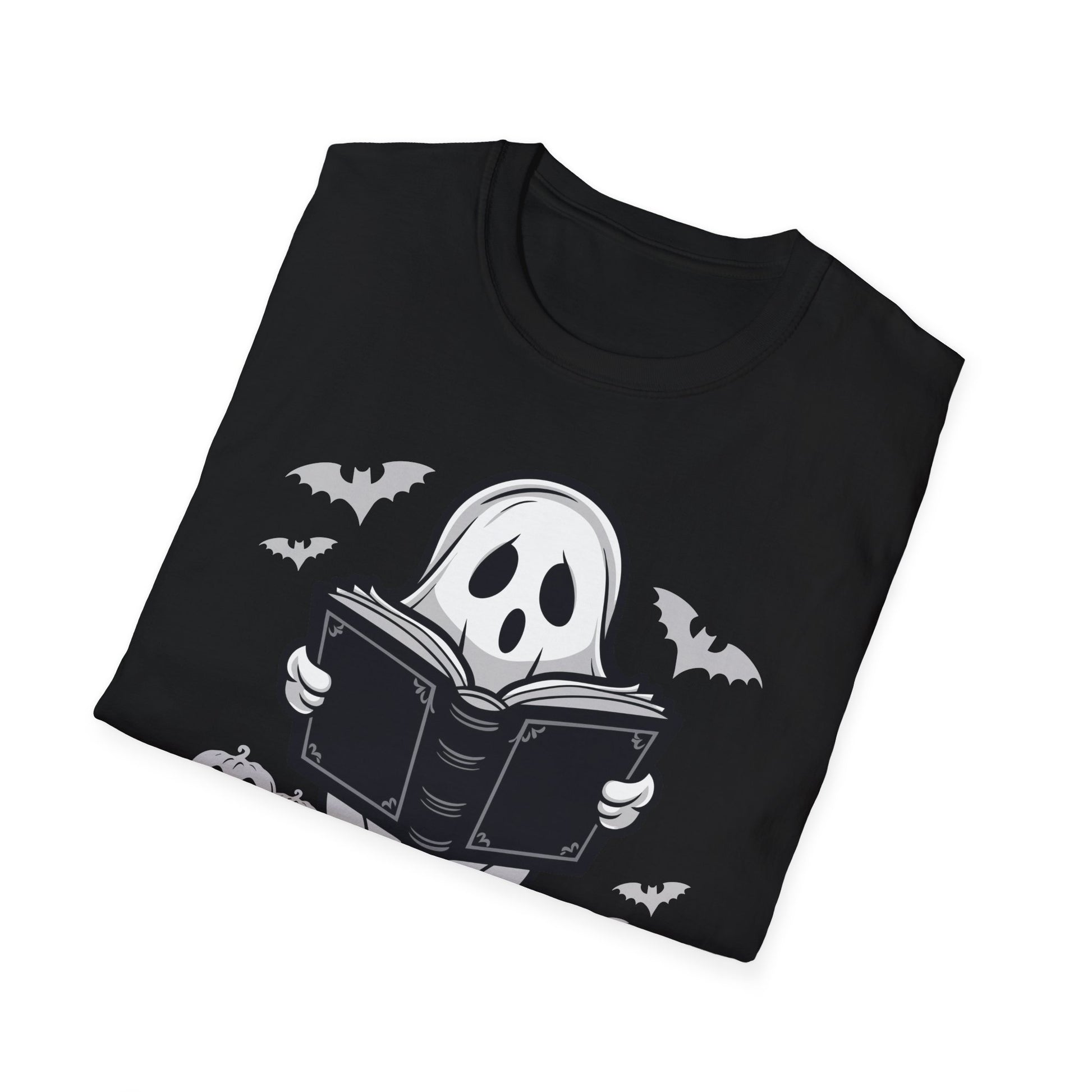 Halloween Ghost Reading 'Books' T-Shirt