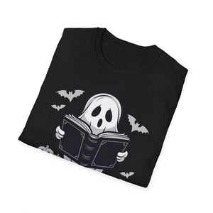 Halloween Ghost Reading 'Books' T-Shirt
