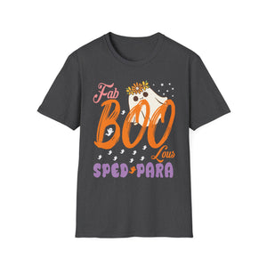 Fab BOO-lous Sped Para T-Shirt — Halloween Ghost Special Education Teacher Tee