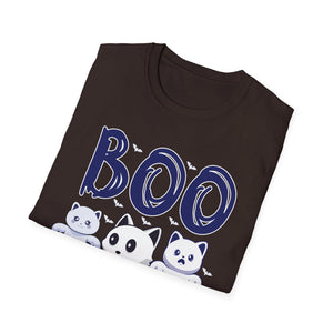 Boo Ghost Cats T-Shirt — Cute Halloween Kittens Graphic Tee