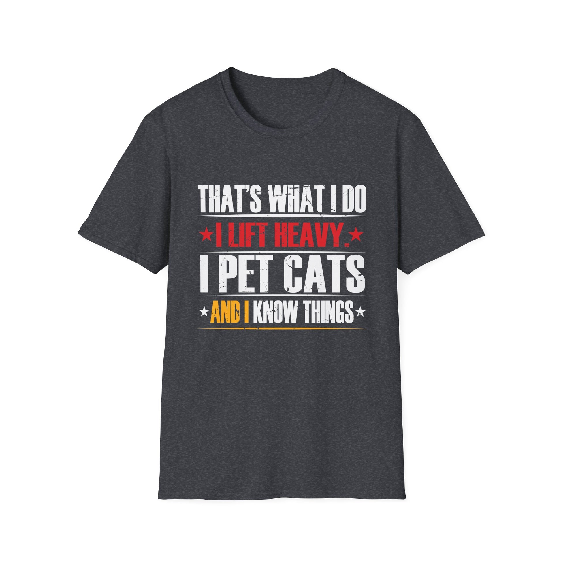 Funny Gym Workout Weightlifting Cat Animal Powerlifting Unisex T-Shirt