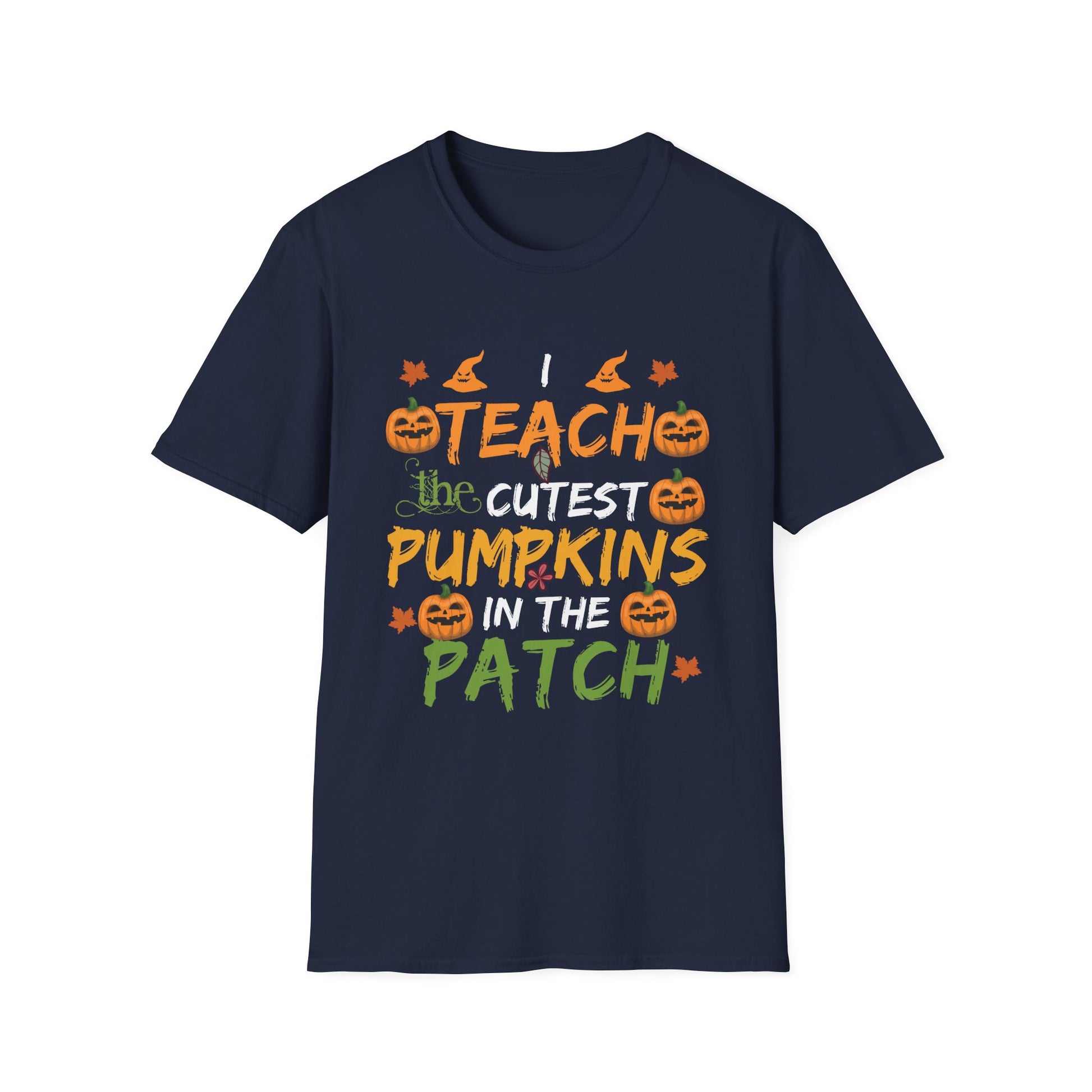 Teacher Halloween T-Shirt – “I Teach the Cutest Pumpkins in the Patch” Fall Tee