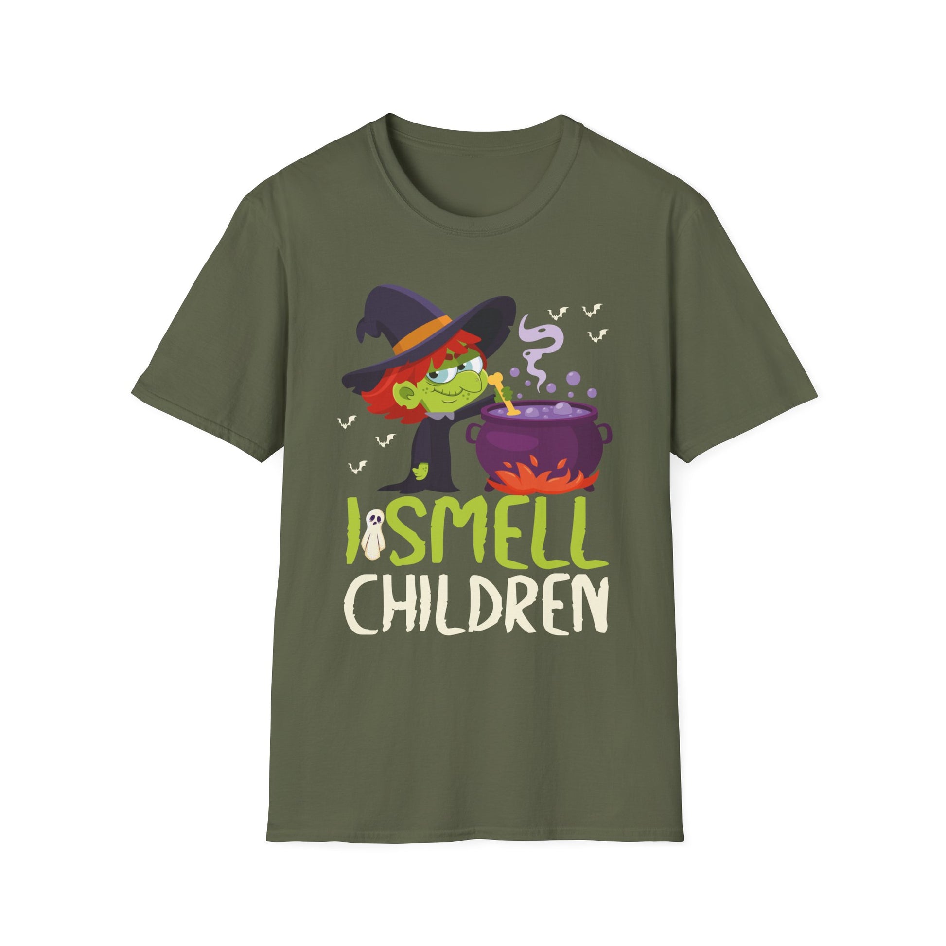 I Smell Children Funny Halloween Witch Costume Halloween Tee Unisex Softstyle T-Shirt