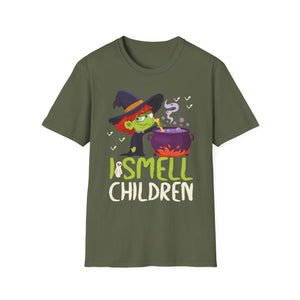 I Smell Children Funny Halloween Witch Costume Halloween Tee Unisex Softstyle T-Shirt