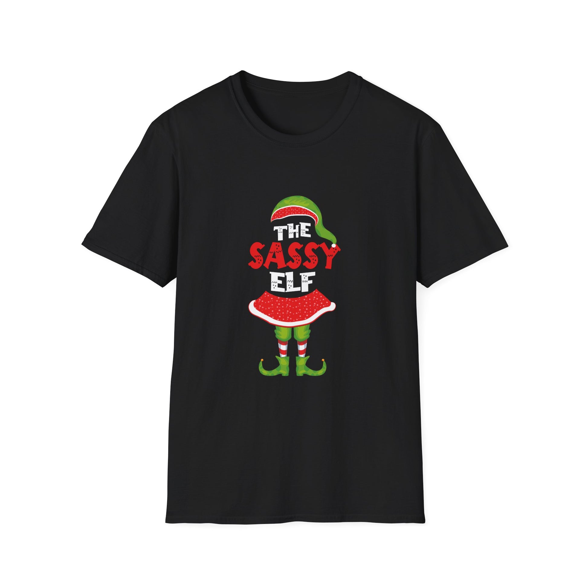 Xmas Family Matching Women Girls Mom The Sassy Elf Christmas Unisex T-Shirt