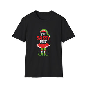 Xmas Family Matching Women Girls Mom The Sassy Elf Christmas Unisex T-Shirt