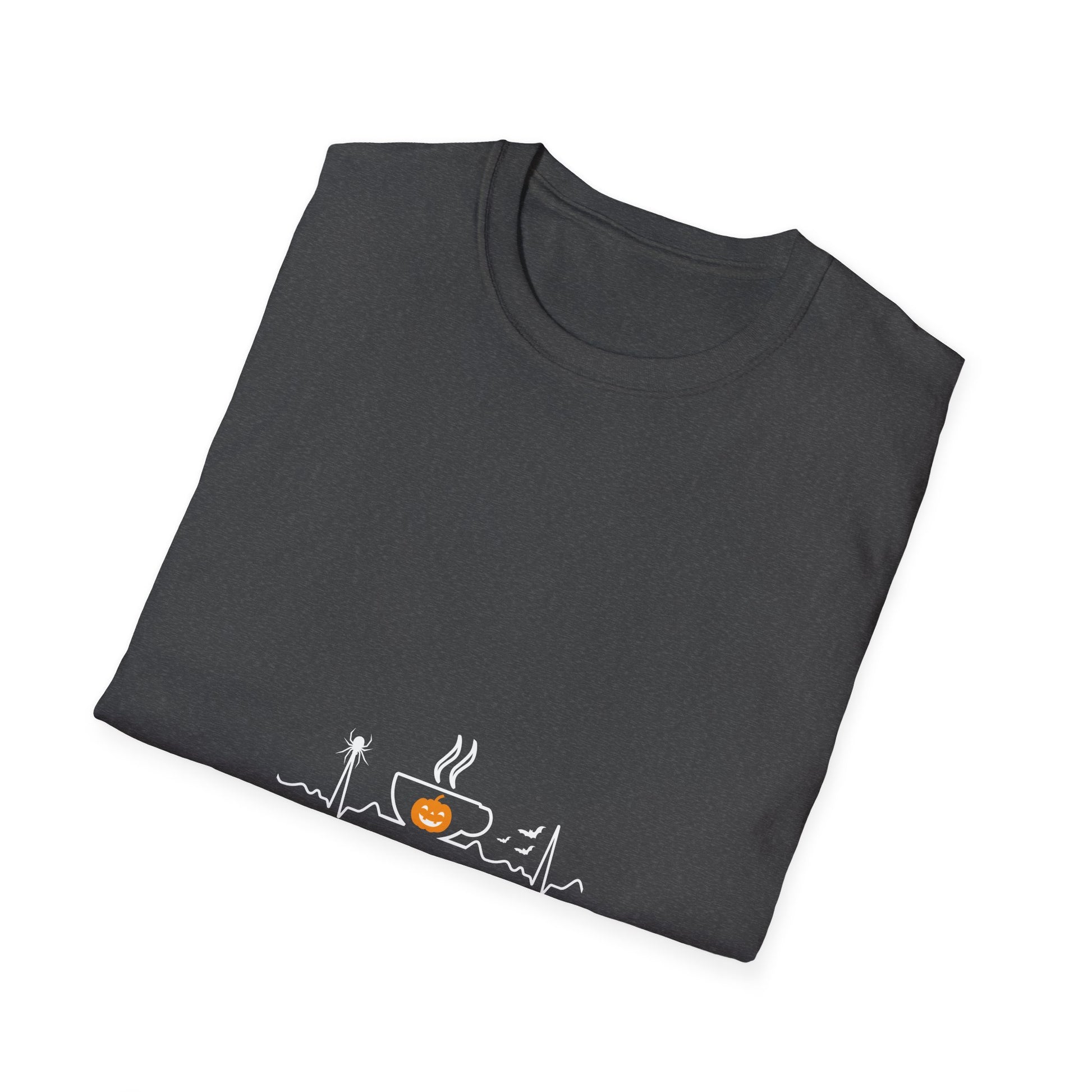 Halloween Coffee tee Heartbeat Halloween Coffee Lover Tee Unisex Softstyle T-Shirt