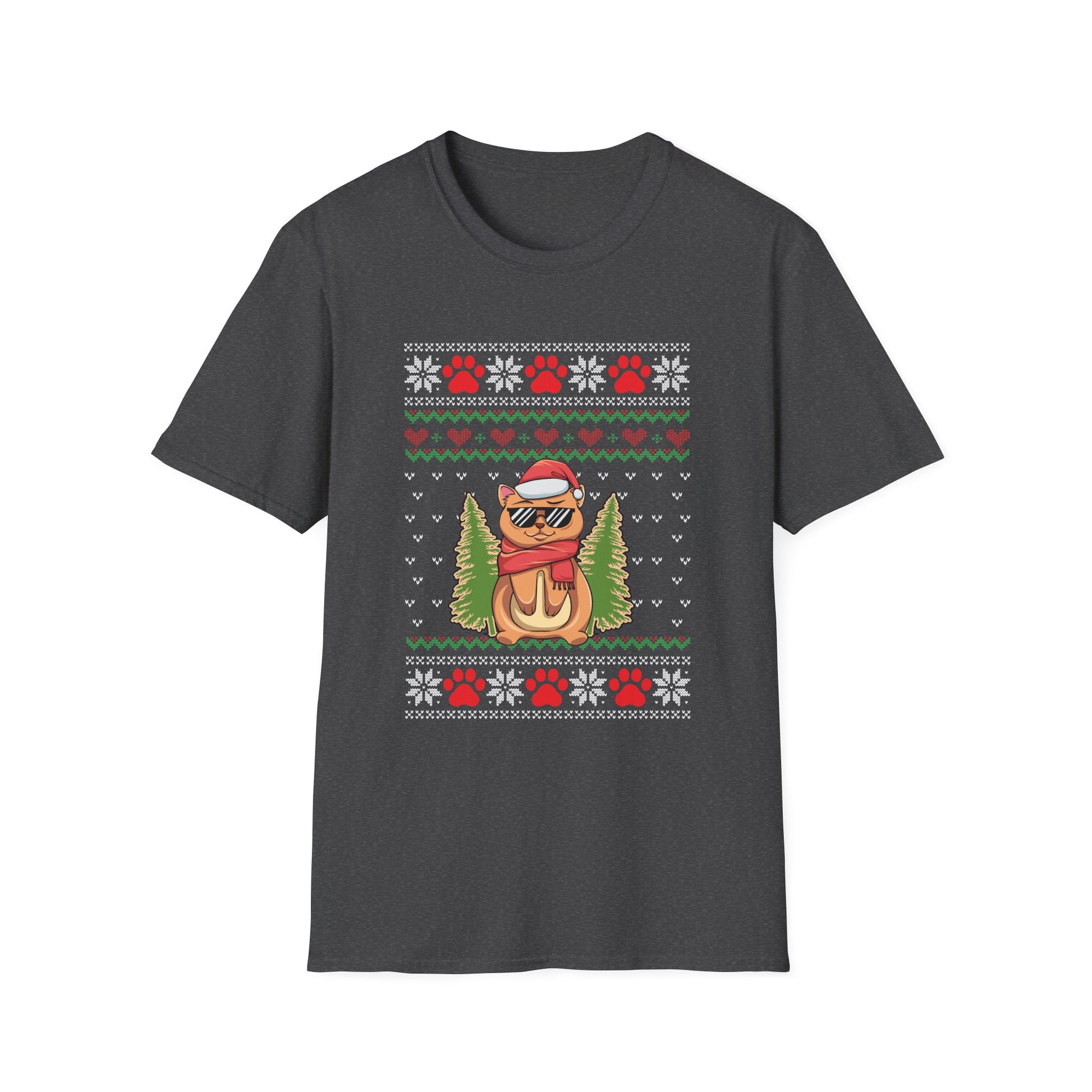 Sock Monkey Christmas Ugly Christmas Sweater Unisex Softstyle T-Shirt