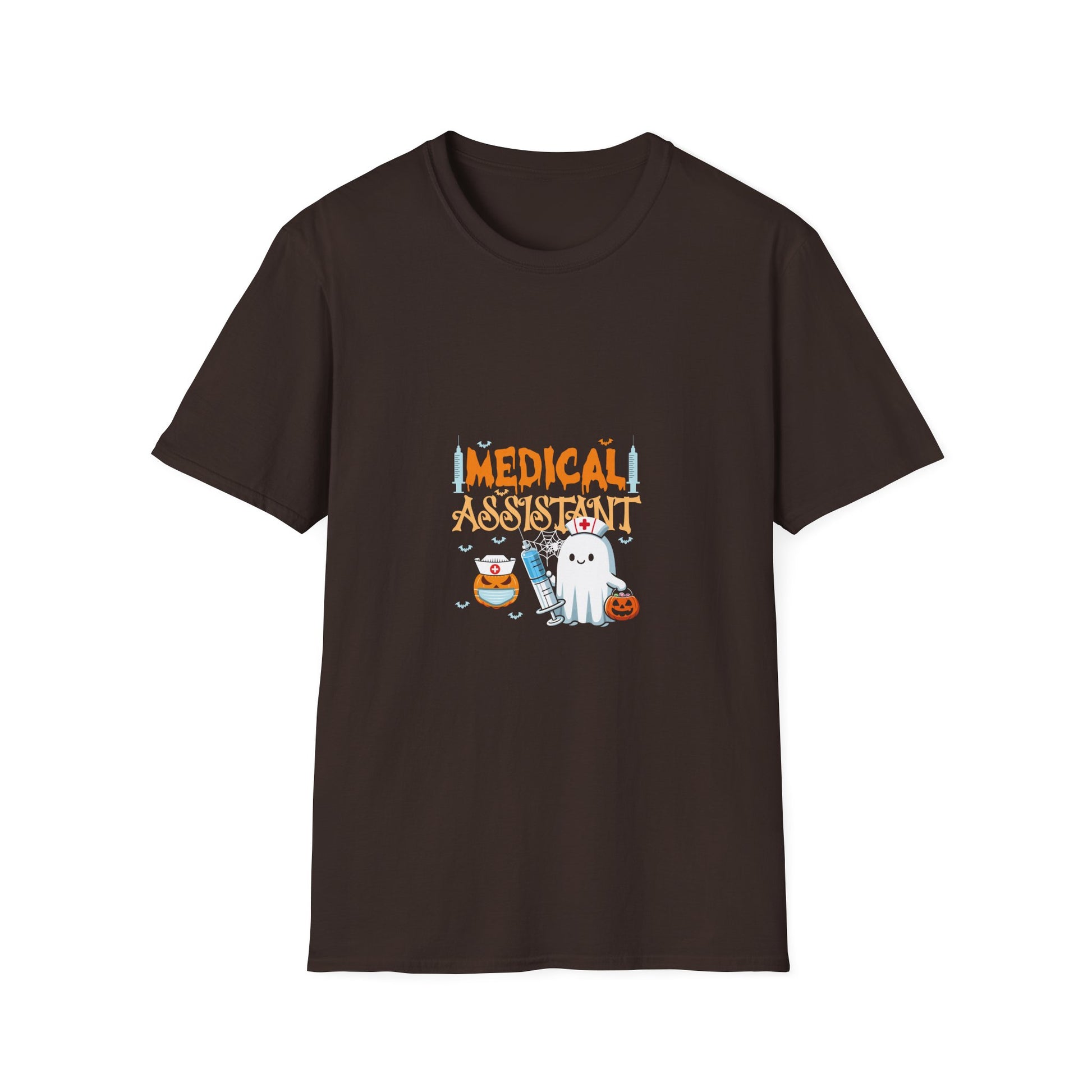 Medical Assistant Halloween T-Shirt — Cute Ghost Nurse & Syringe Costume Tee